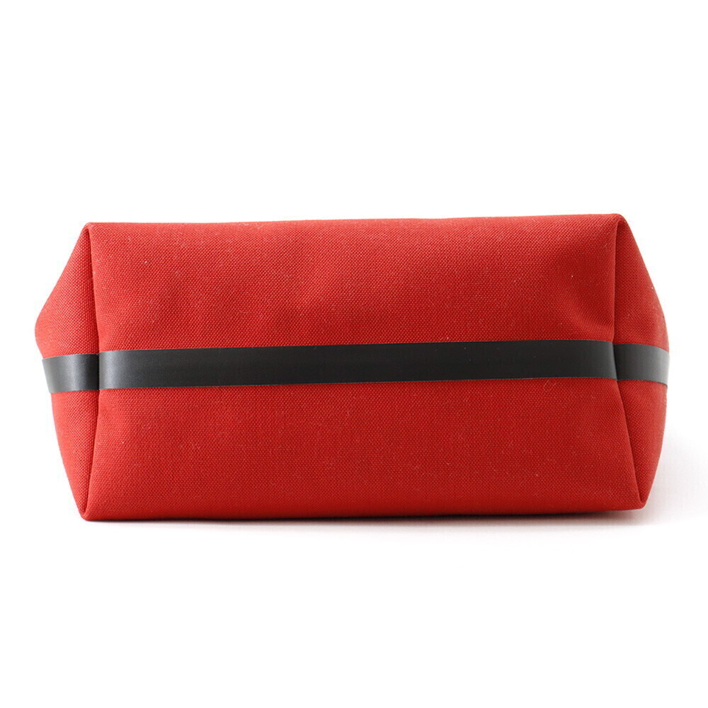 Salvatore Ferragamo Tote Bag Gancini Canvas Leather Red - Picture 3 of 13